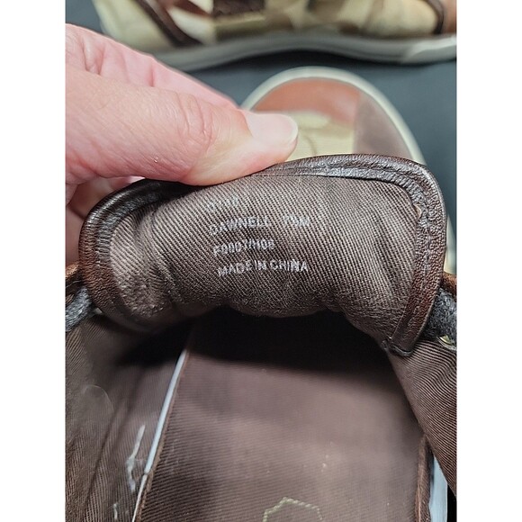 Signature Coach Dawnell Patchwork Leather Suede Lace Up Sneakers Size 7.5M Brown - Picture 10 of 13